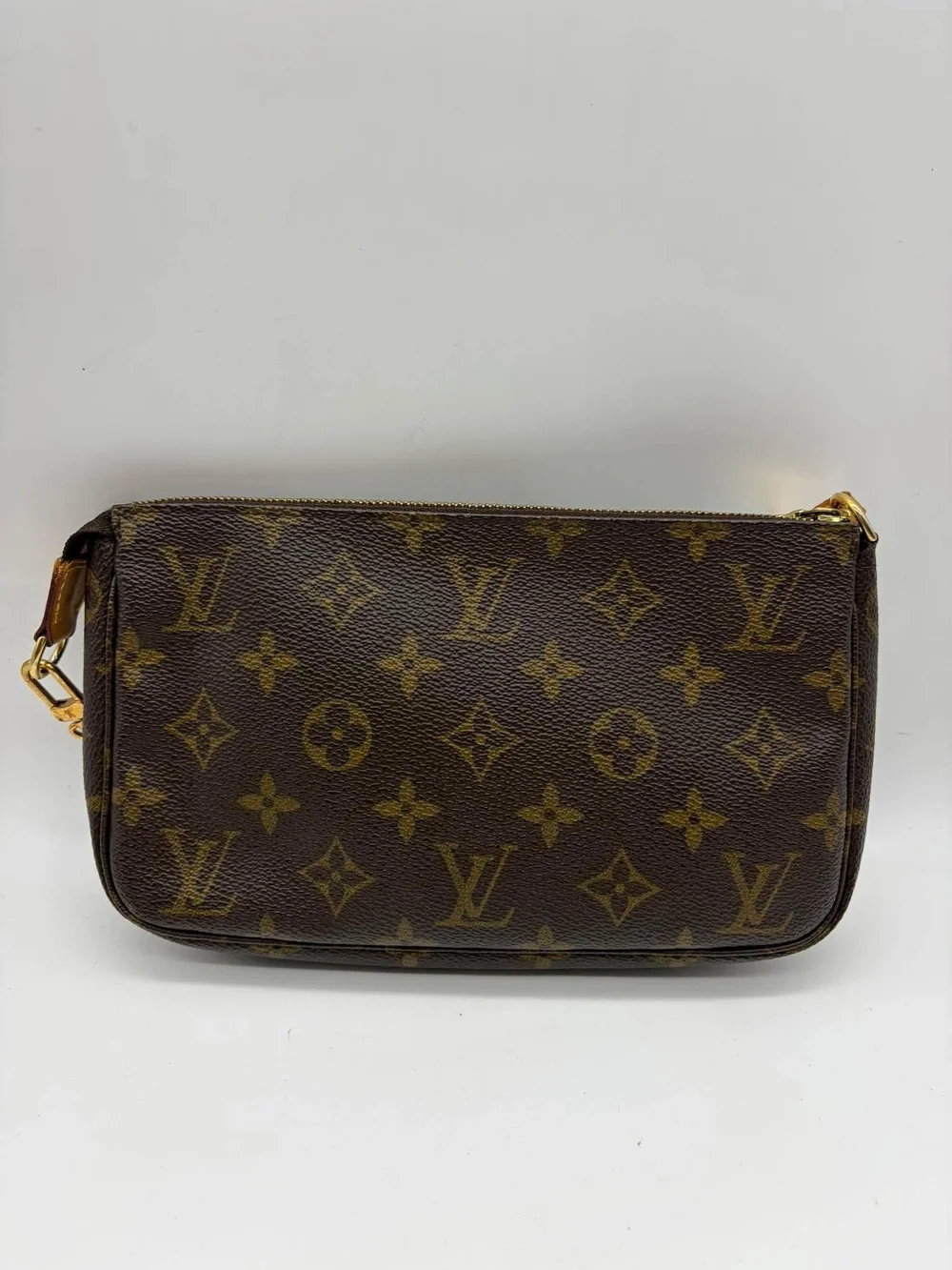 Louis Vuitton Monogram Mini Pouch in Brown and Gold